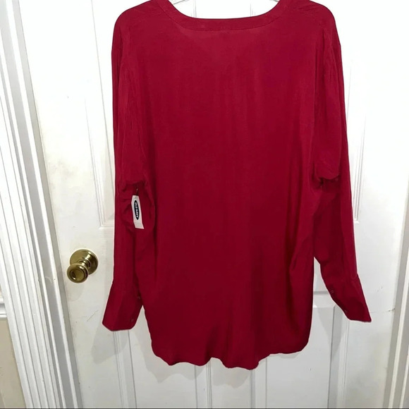 NWT -OLD NAVY  TUNIC -BURGUNDY LONG SLEEVE - Picture 3 of 4